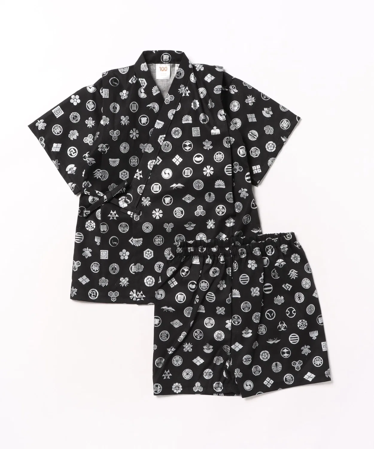 Детское кимоно с родовым гербом FABHUG, Black