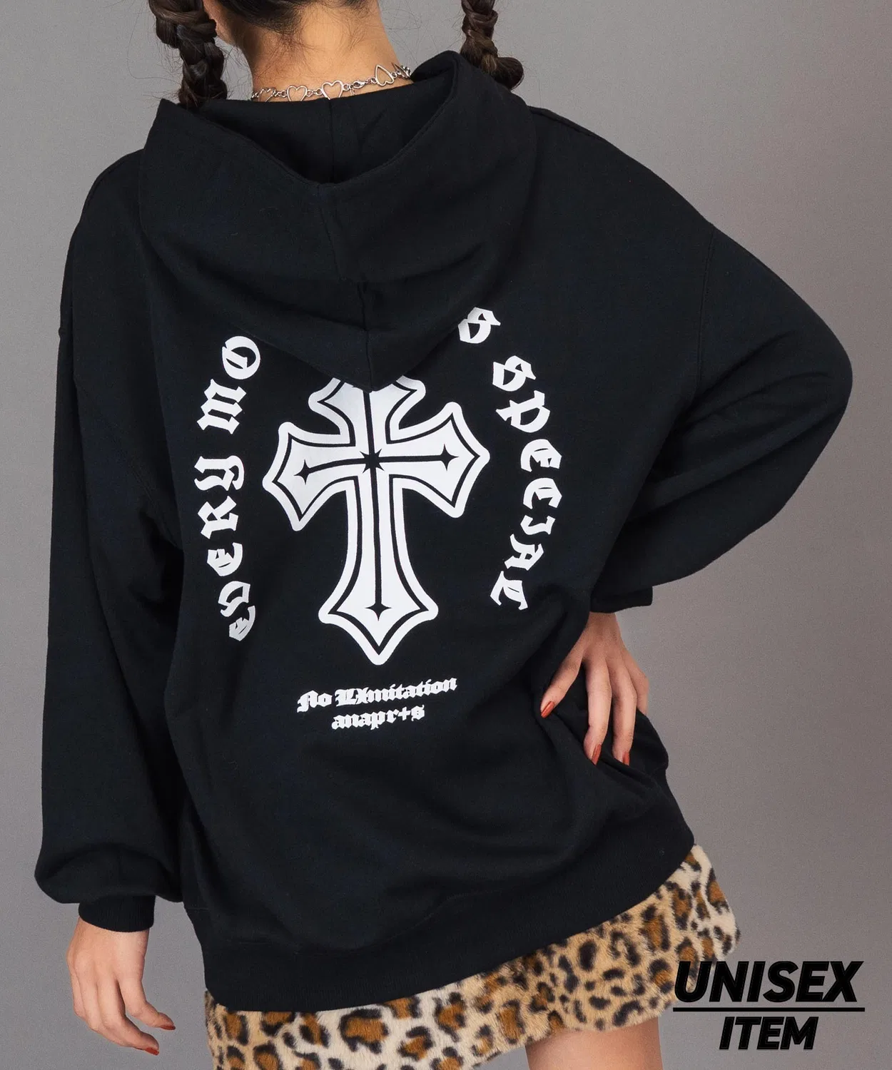 Детский худи с длинным рукавом с принтом, модель Spray Print ANAP GiRL, Black