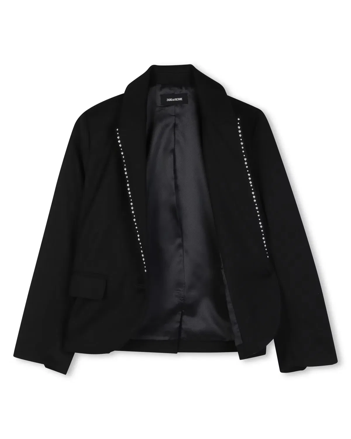 Детский блейзер для девочек с принтом Zadig & Voltaire, Negro — фото 2