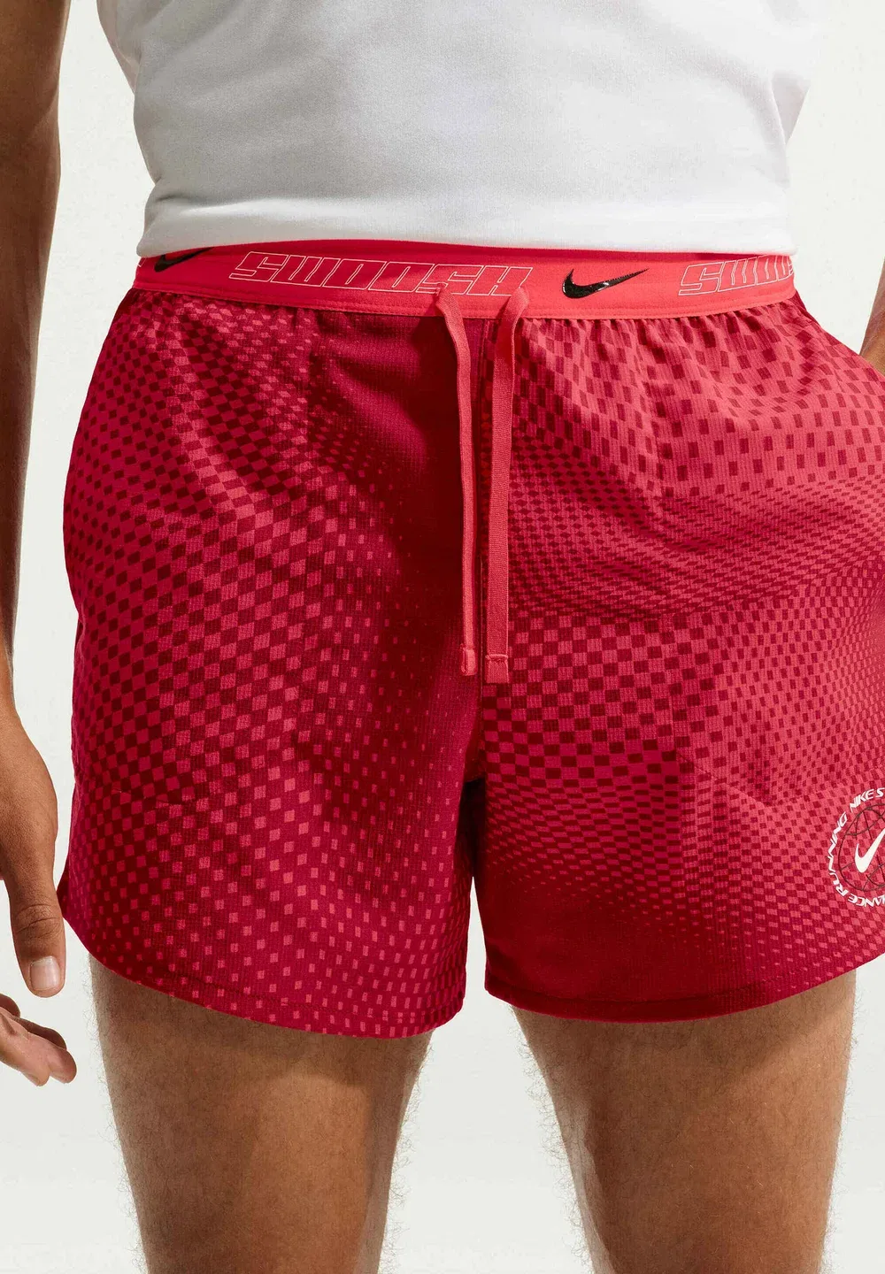 M nk df stride unstp 5bf short - спортивные шорты Nike Performance, Fusion Red — фото 3