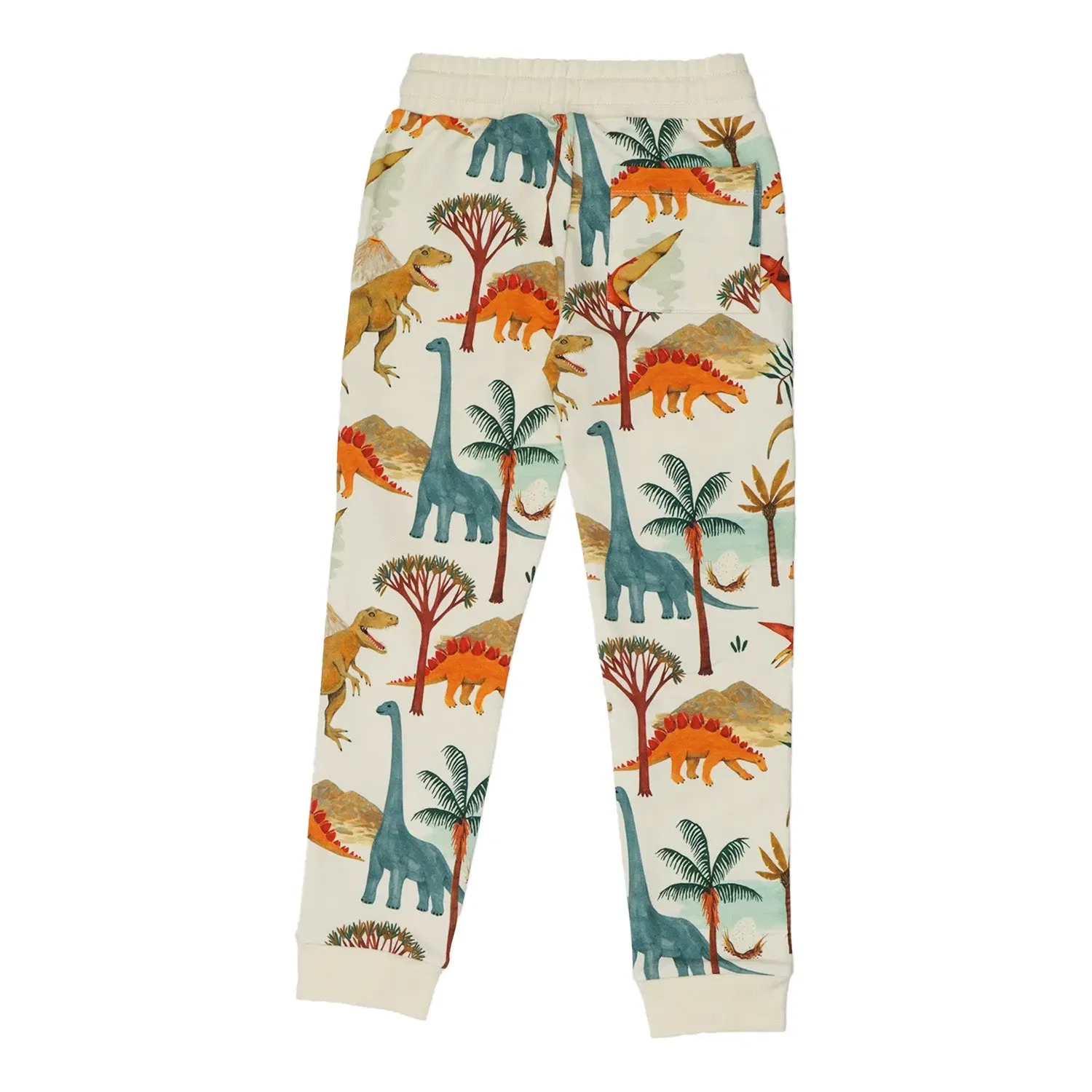 Штаны спортивные с принтом Dinasaur World-Jogger Walkiddy, зеленый — фото 4