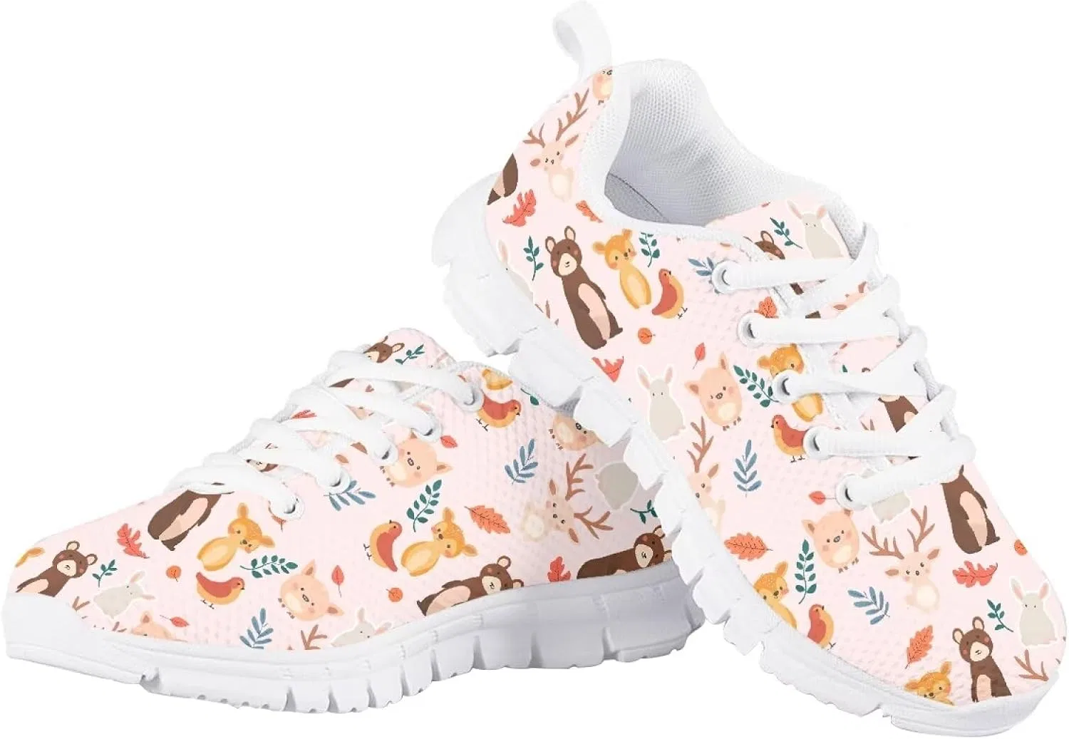 Детские кроссовки с животным принтом Qoiuvncy, Animal Print Pink