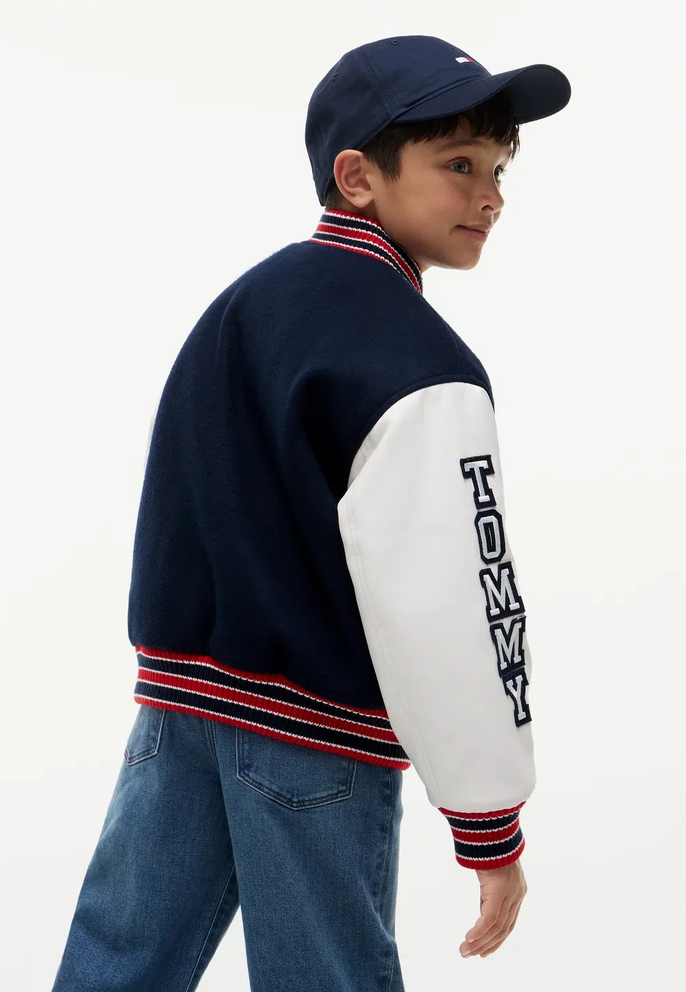 Унисекс куртка в университетском стиле - легкая куртка Tommy Hilfiger, Dark Blue — фото 3