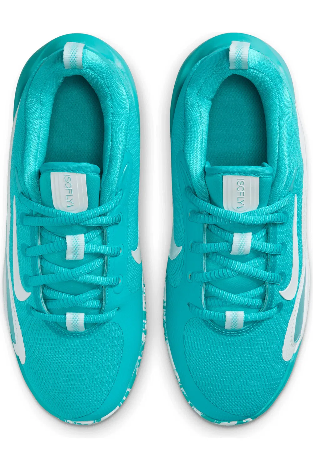 Детские баскетбольные кроссовки с амортизацией IsoFly Nike, Dusty Cactus/White — фото 3