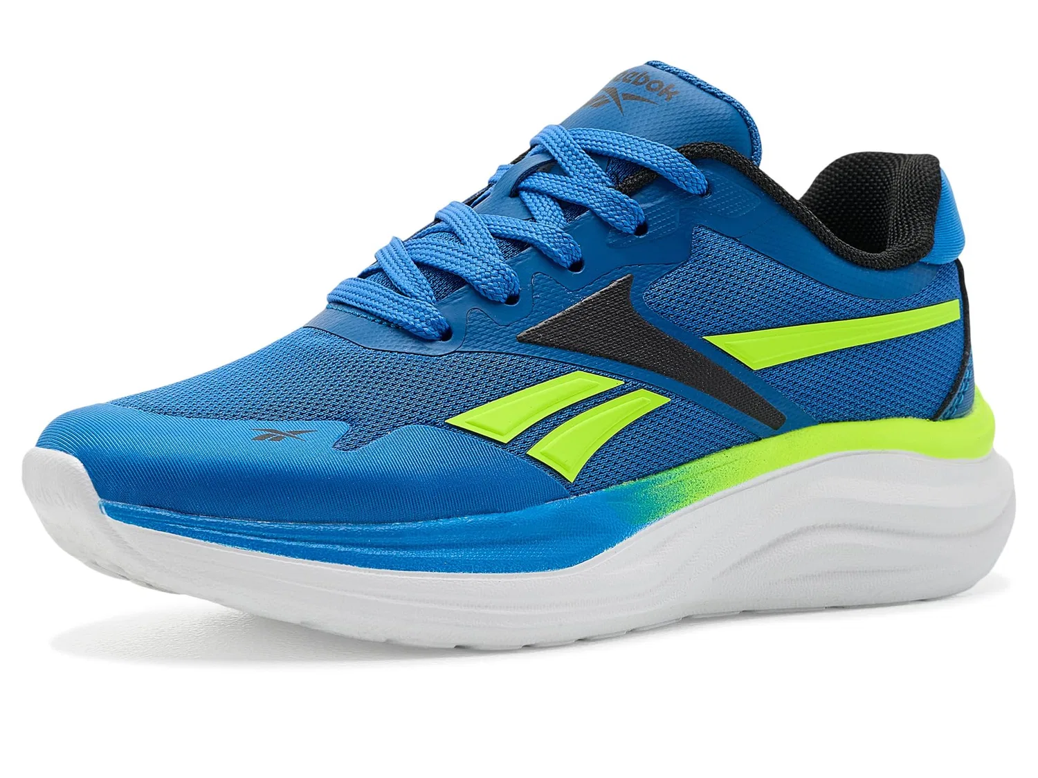 Кроссовки Futura Dash (для маленьких и больших детей) Reebok Kids, Olympian Blue/Digital Lime/Black