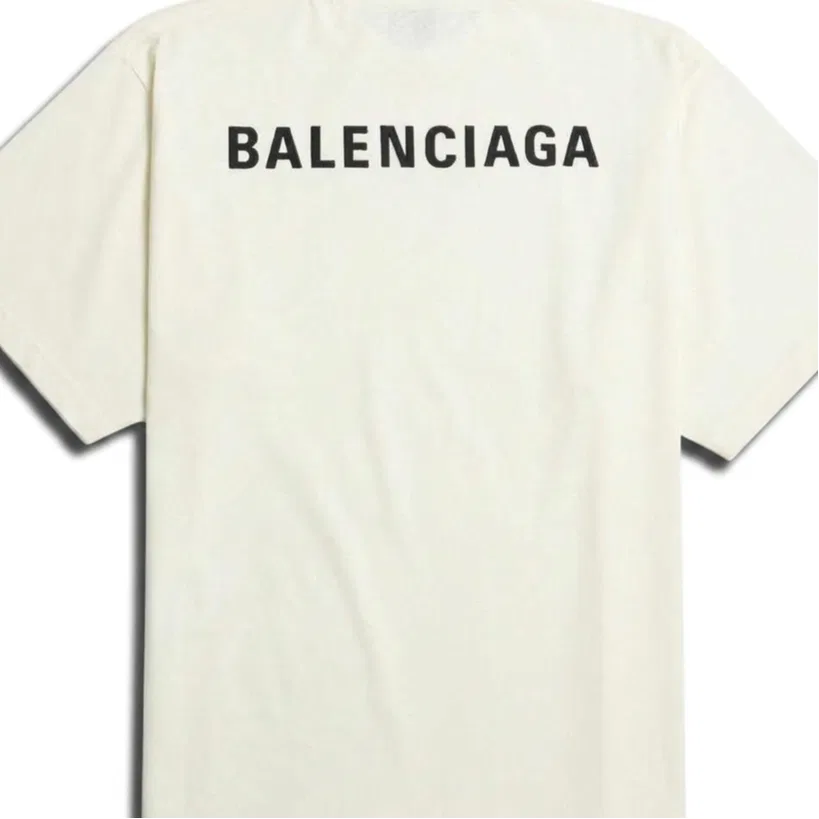Футболка с круглым вырезом, свободного кроя, Beige, Balenciaga — фото 4