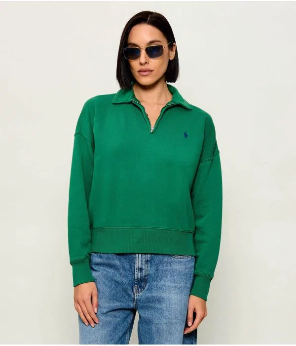 Женская флисовая кофта Relaxed Fit Polo Ralph Lauren, зеленый