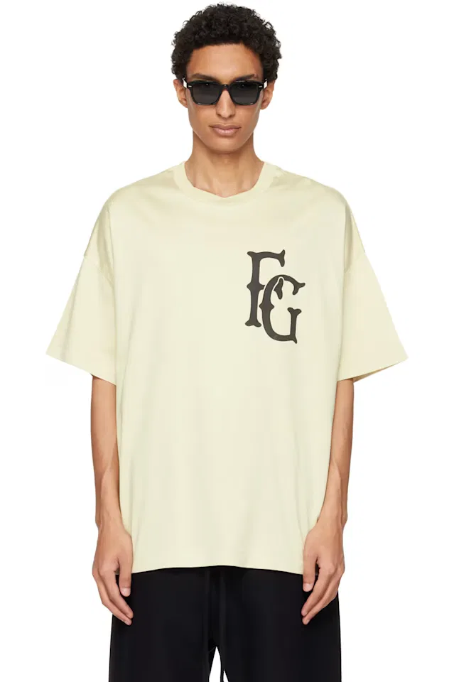 Кремовая футболка Cotton Rayon 26 Fear Of God