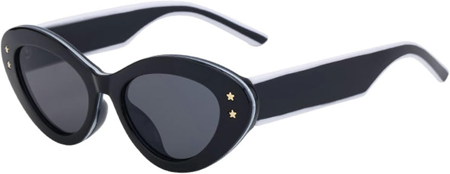 

Солнцезащитные очки Willochra «Кошачий глаз» для женщин, роскошные, милые, модные, для активного отдыха, с заклепками, овальные, для вечеринок, с защитой от УФ-излучения UV400, C1