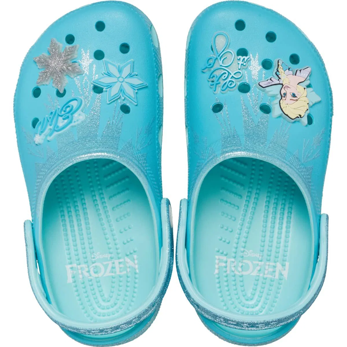 Детские сабо для девочек с принтом Classic Frozen Elsa Crocs, Multi — фото 3