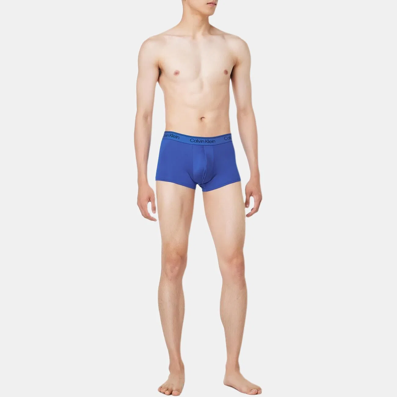 Мужские боксеры с логотипом на поясе, комплект из 3 штук, Calvin Klein, Marine Blue+Blue+Light Blue — фото 3