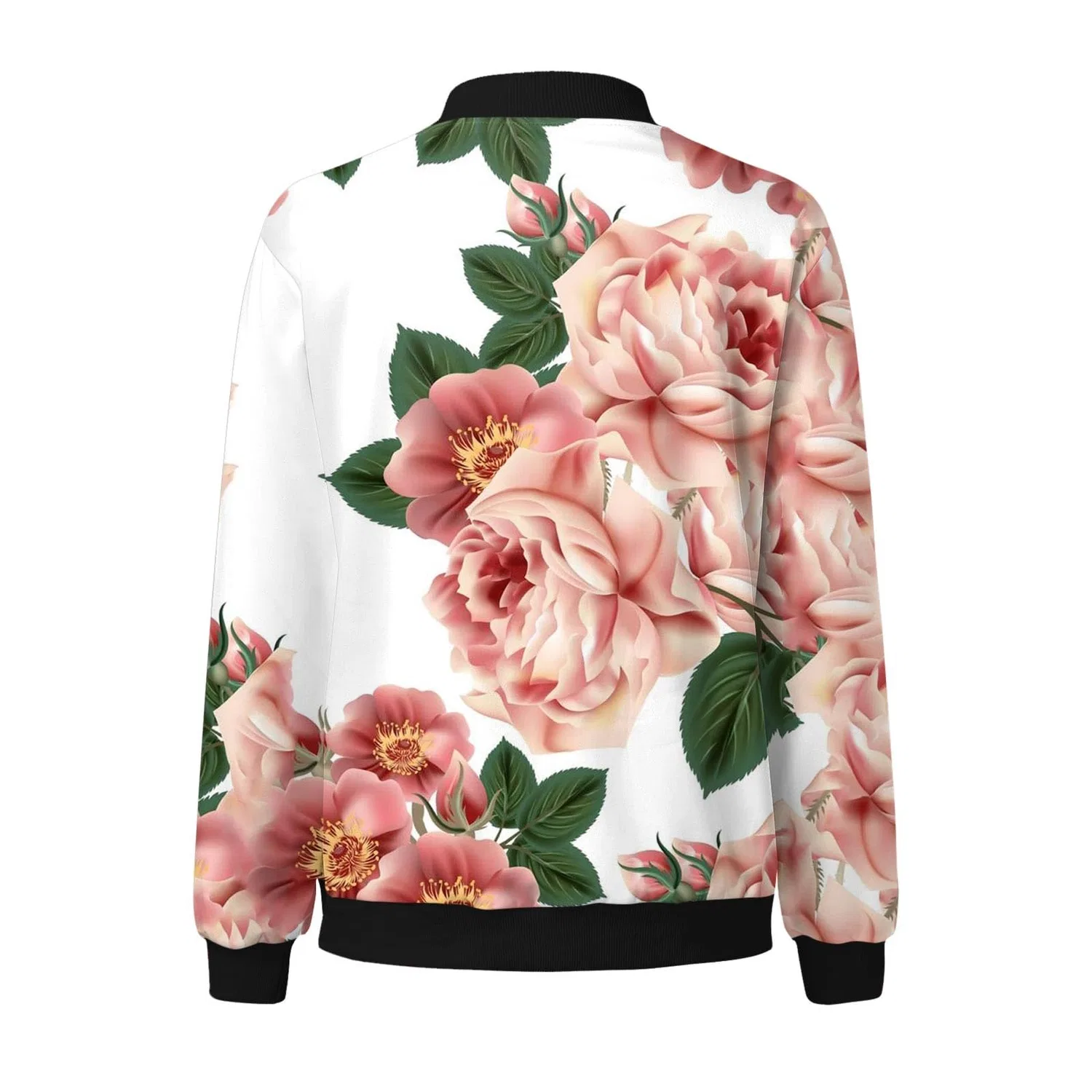 Женская куртка с цветочным принтом Casual Jackets, Rosa — фото 4