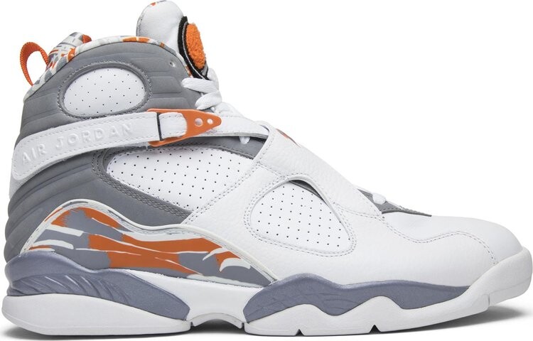 

Кроссовки Air Jordan 8 Retro Orange Blaze, белый, Белый;серый, Кроссовки Air Jordan 8 Retro Orange Blaze, белый