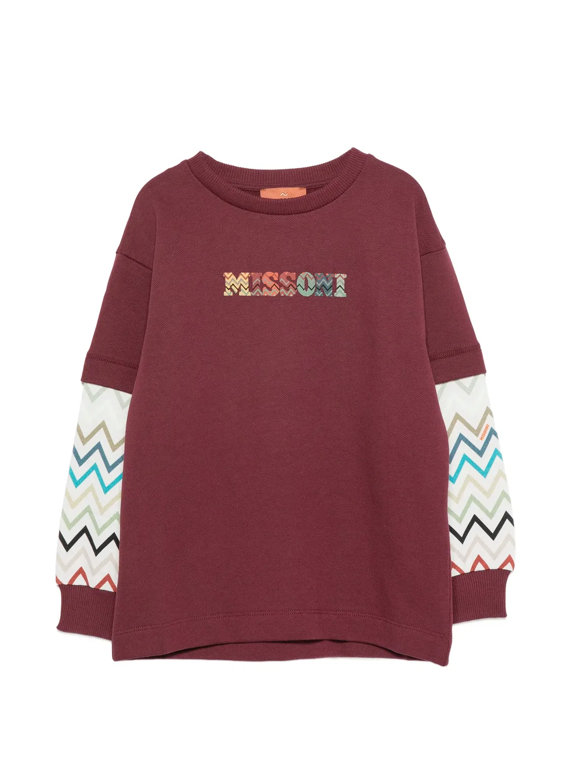 Missoni Хлопковый свитшот с зигзагом, красный