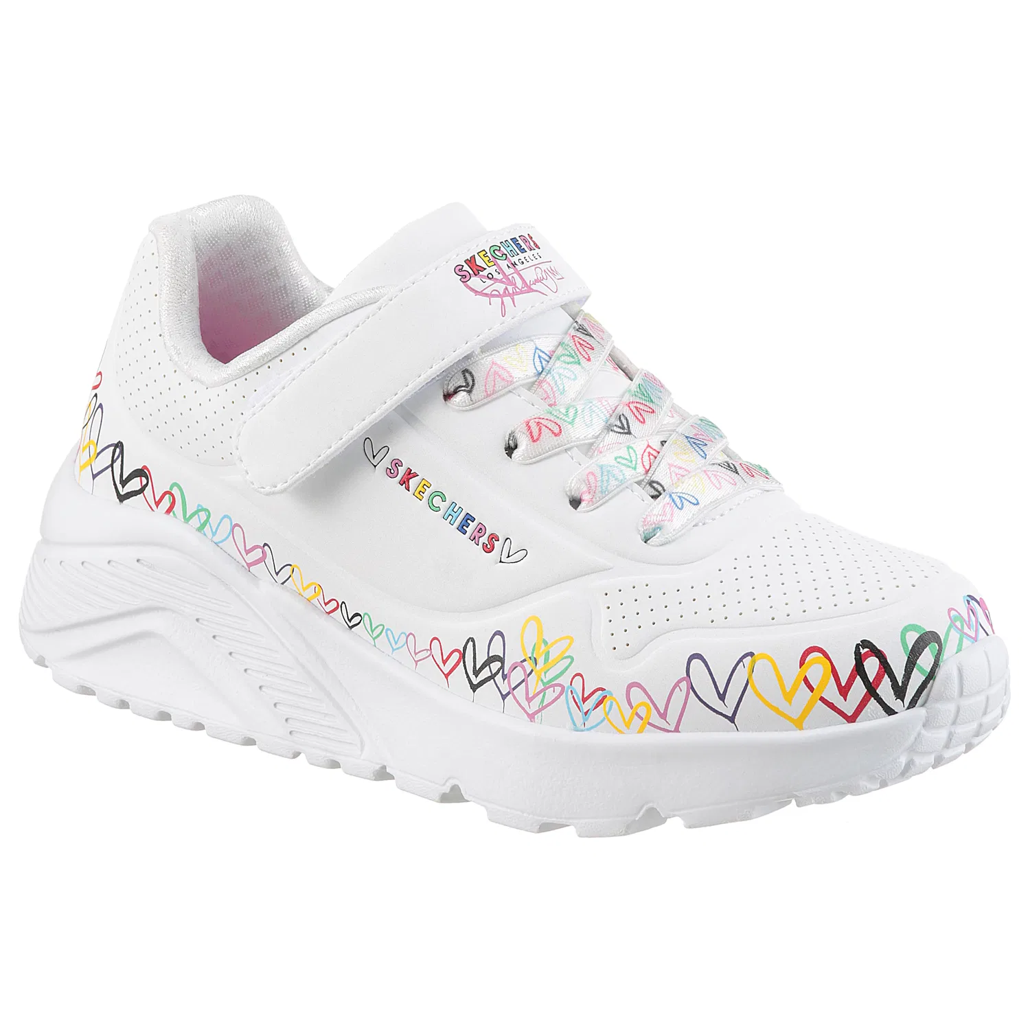 Детские кроссовки с технологией Air-Cooled Memory Foam Skechers, White/Multi