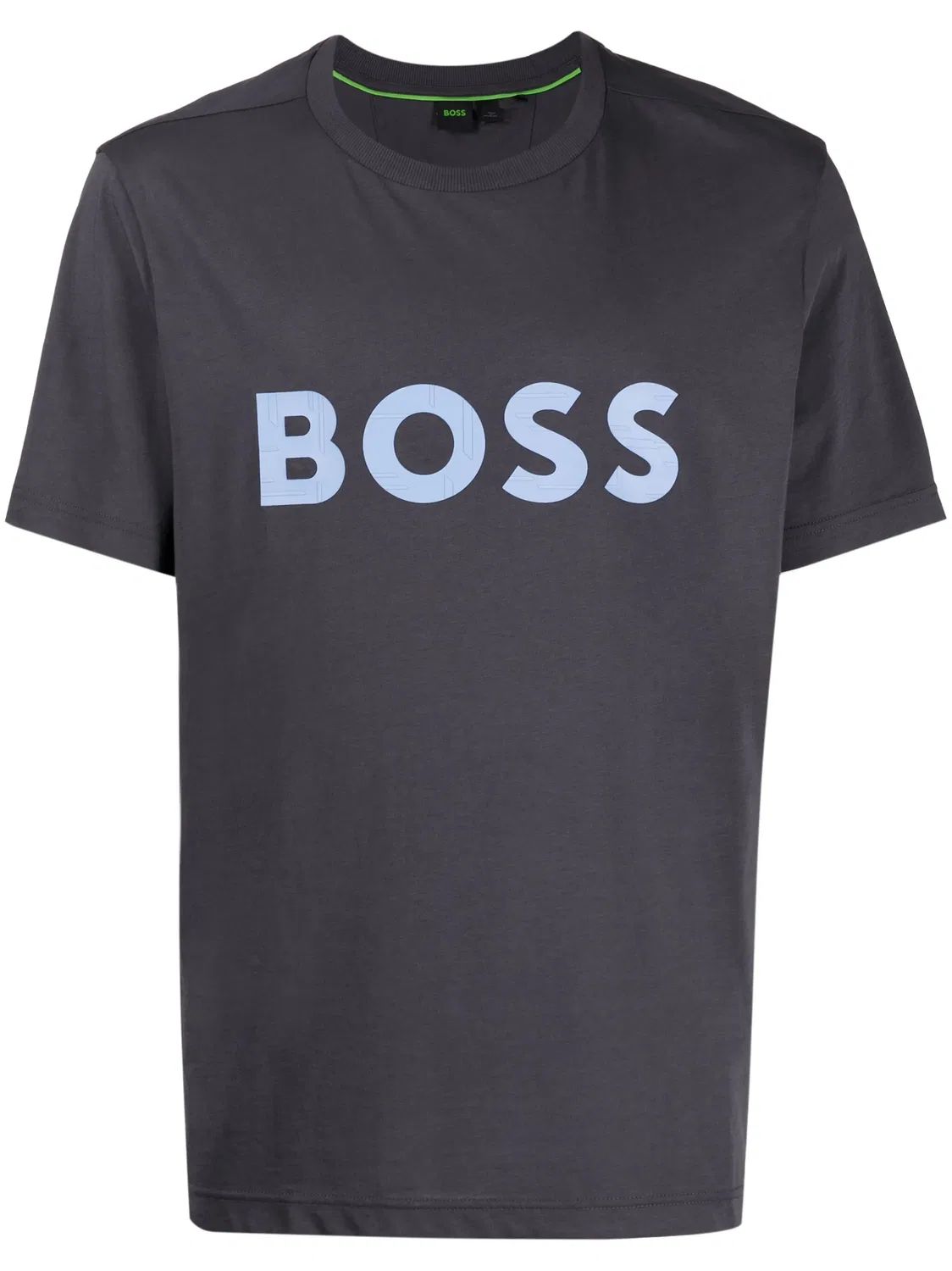 BOSS Футболка с логотипом темно-серого цвета