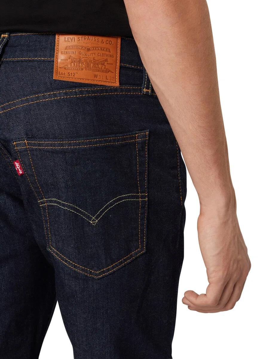 Джинсы LEVI'S Slim fit '512 Slim Taper Jeans' синего цвета — фото 2