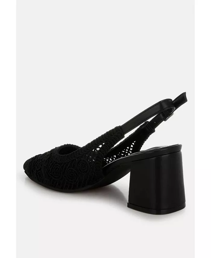 Женские босоножки Tolina Woven Design Slingback London Rag, черный — фото 4