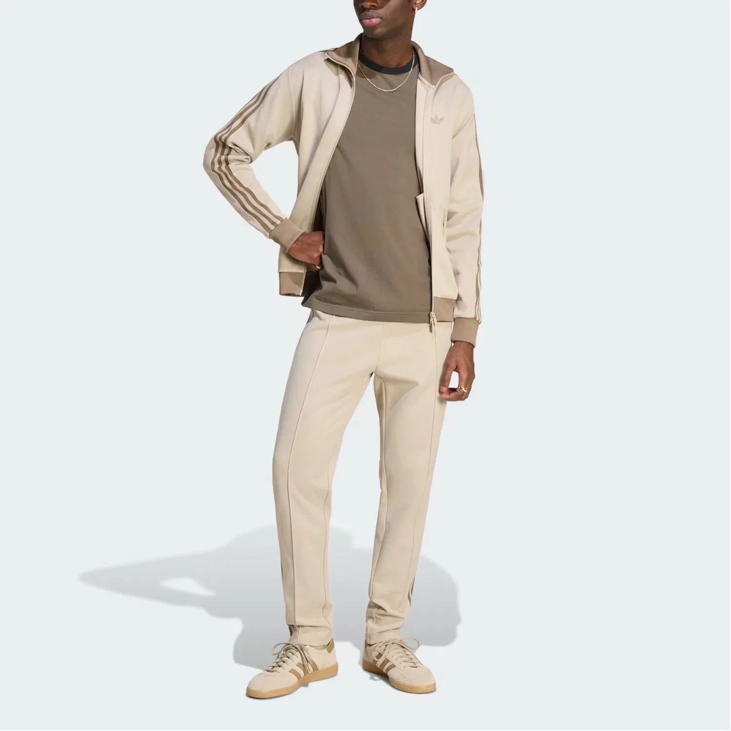 Мужская куртка с воротником-стойкой Adidas Originals, Khaki — фото 3