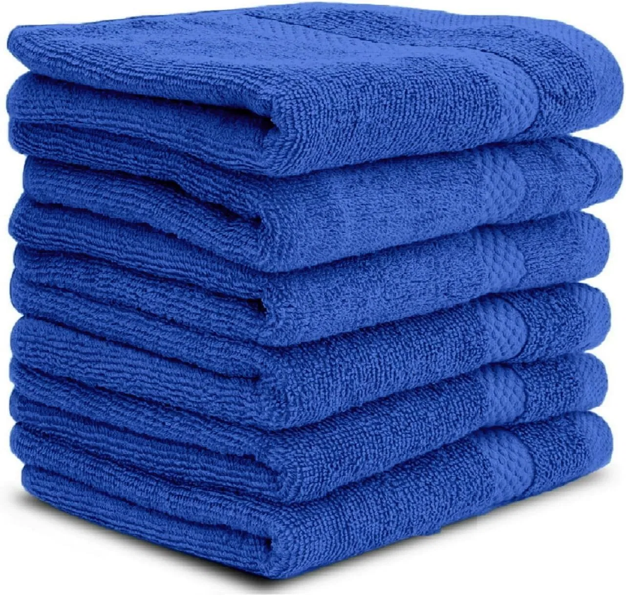 Набор мочалок 6 шт, Egyptian Cotton, 30x30 см, Royal Blue Generic — фото 3
