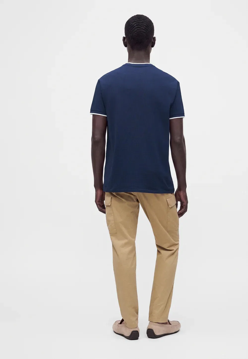 Вязаная - базовая футболка Polo Ralph Lauren, Newport Navy — фото 3
