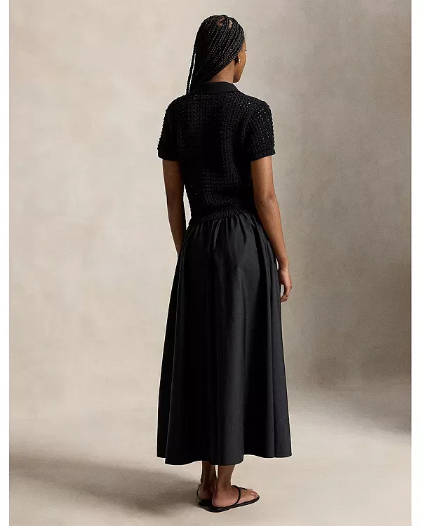 Женское платье макси с кружевным лифом Ralph Lauren, черный — фото 3