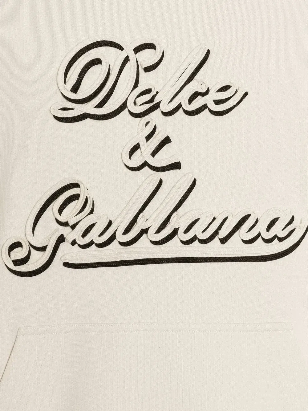 Трикотажная толстовка с вышивкой DOLCE & GABBANA, бежевый — фото 3
