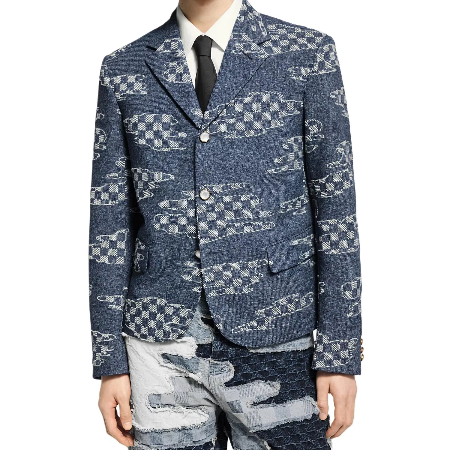 Куртка Damier FW25, Louis Vuitton, Blue — фото 3
