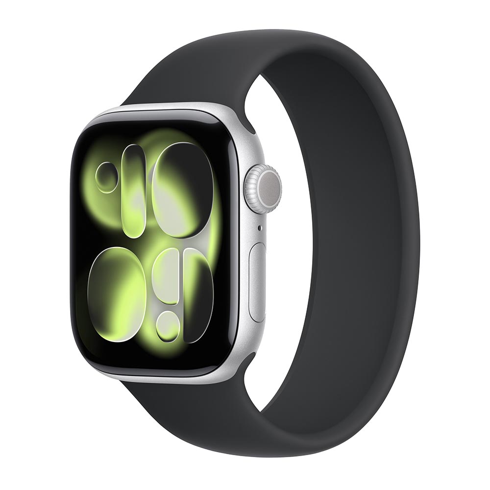 

Умные часы Apple Watch Series 11 (GPS), 42 мм, Silver Aluminum Case/Black Solo Loop - Size 3, Серебристый, Умные часы Apple Watch Series 11 (GPS), 42 мм, Silver Aluminum Case/Black Solo Loop - Size 3