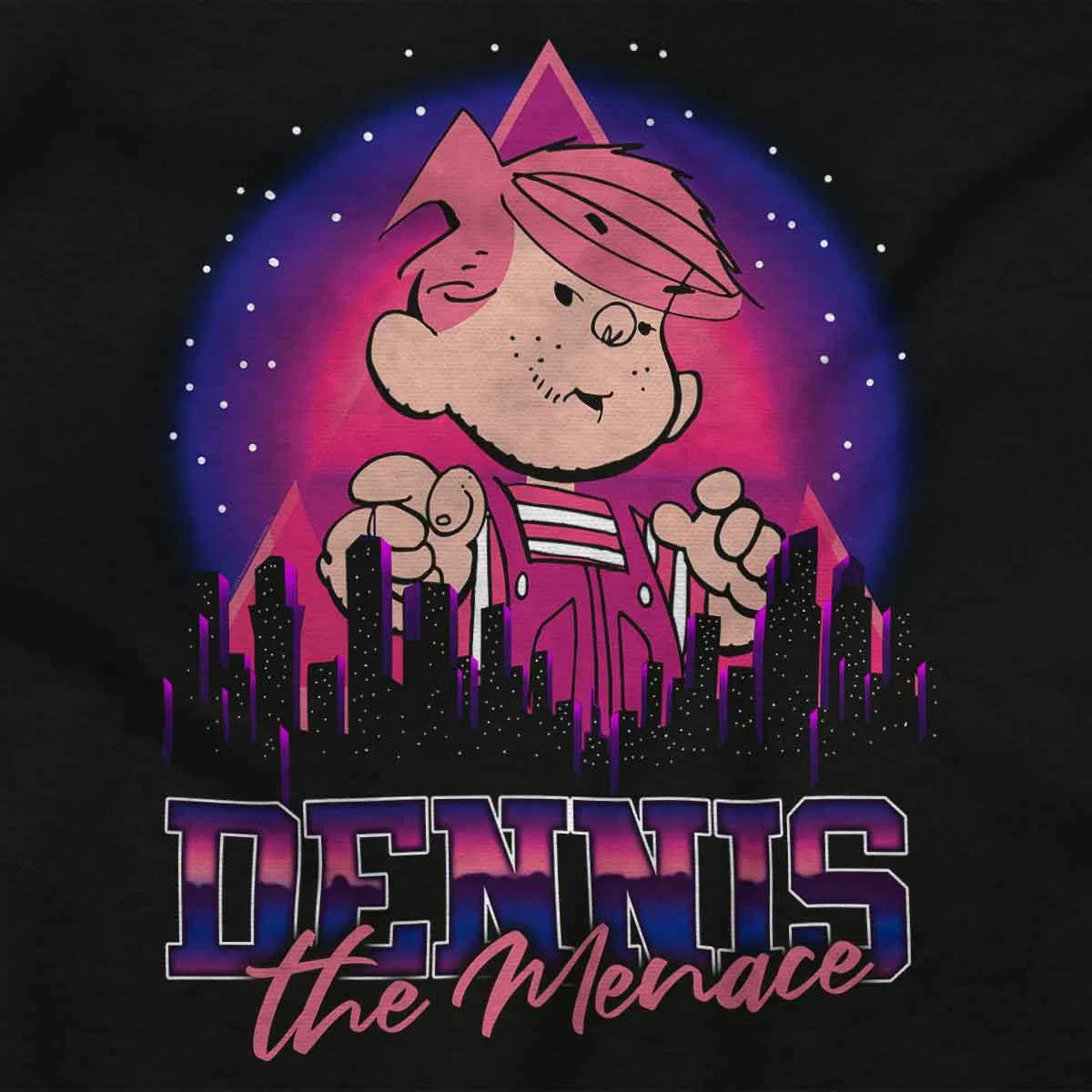 Детский боди-комбинезон с принтом Dennis The Menace City Skyline Brisco Brands, Black — фото 2