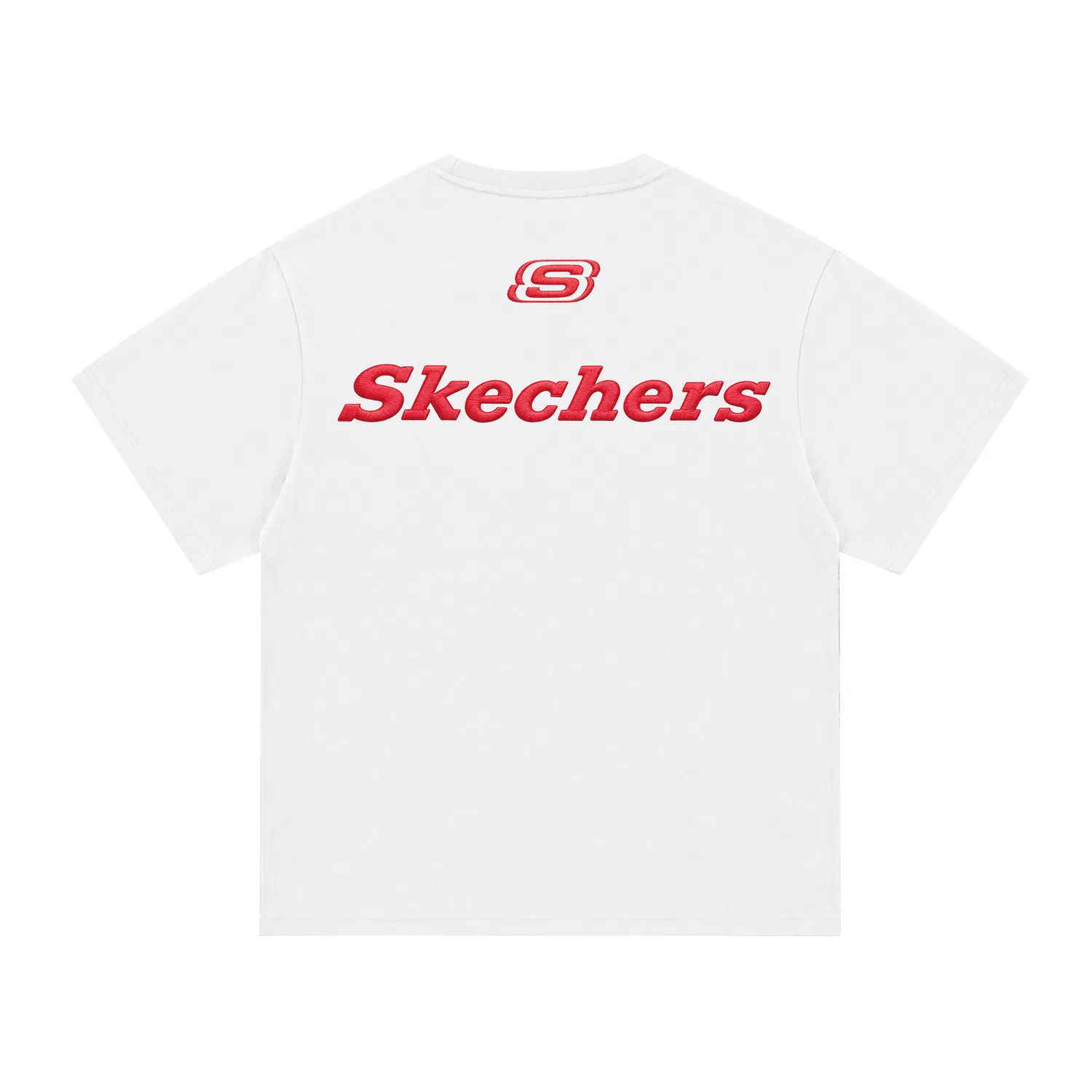 Детская футболка с круглым вырезом Bright White-Red Embroidery Skechers