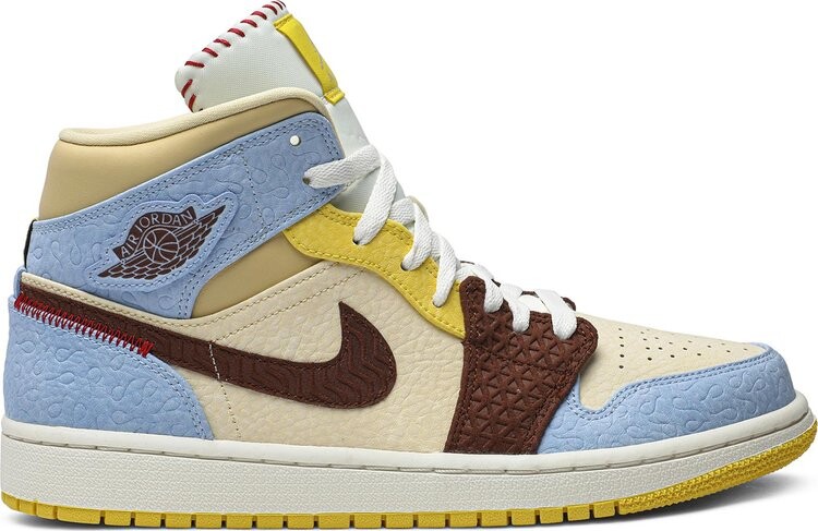 

Кроссовки Maison Chateau Rouge x Air Jordan 1 Mid SE Fearless, разноцветный, Серый, Кроссовки Maison Chateau Rouge x Air Jordan 1 Mid SE Fearless, разноцветный