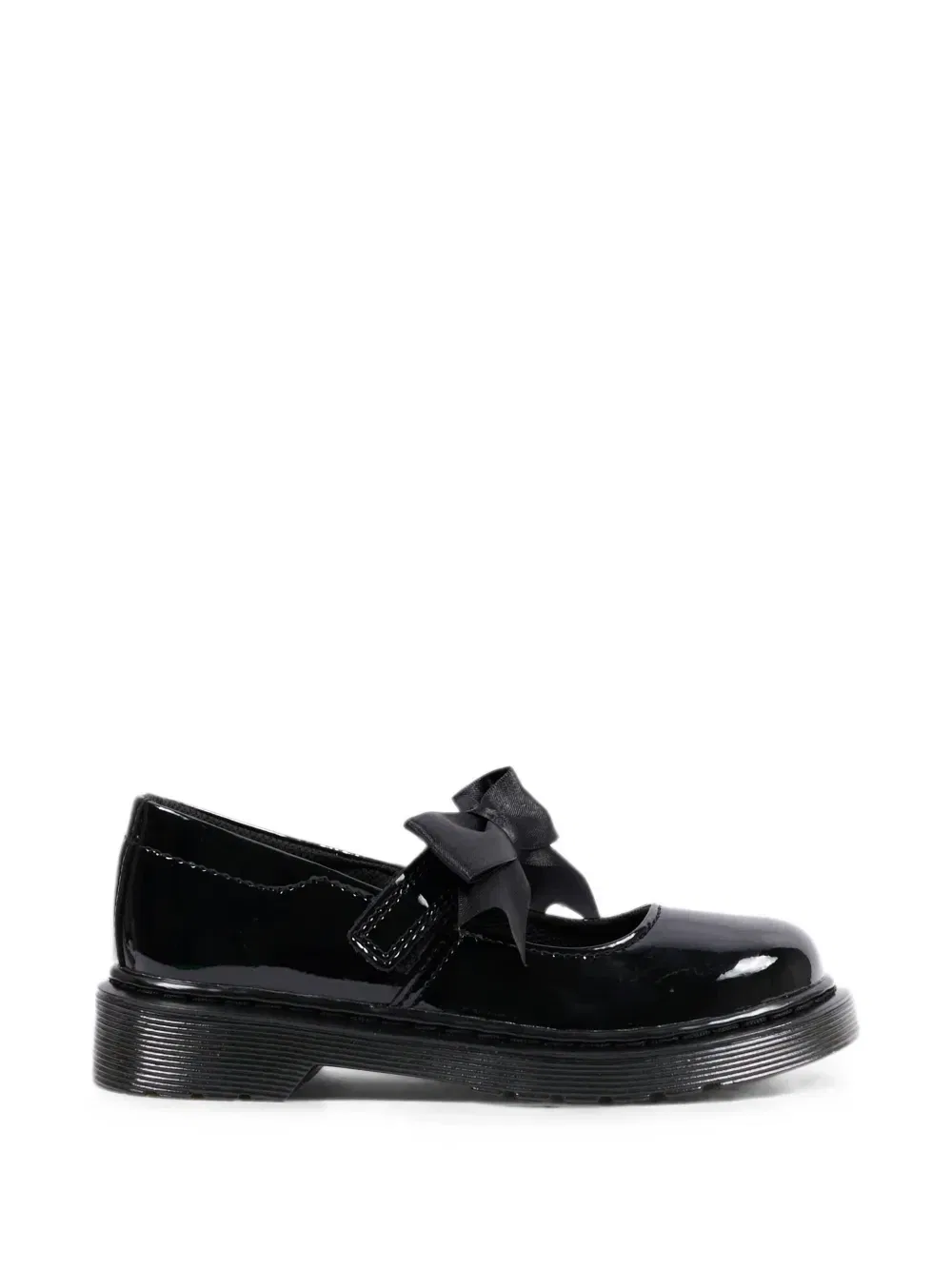 Балетки Maccy II из лакированной кожи с бантом Dr. Martens Kids, черный