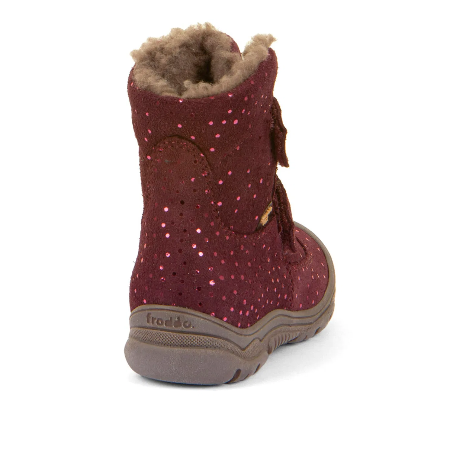 Детские зимние ботинки LINZ WOOL TEX HIGH froddo, Bordeaux Glitter — фото 2