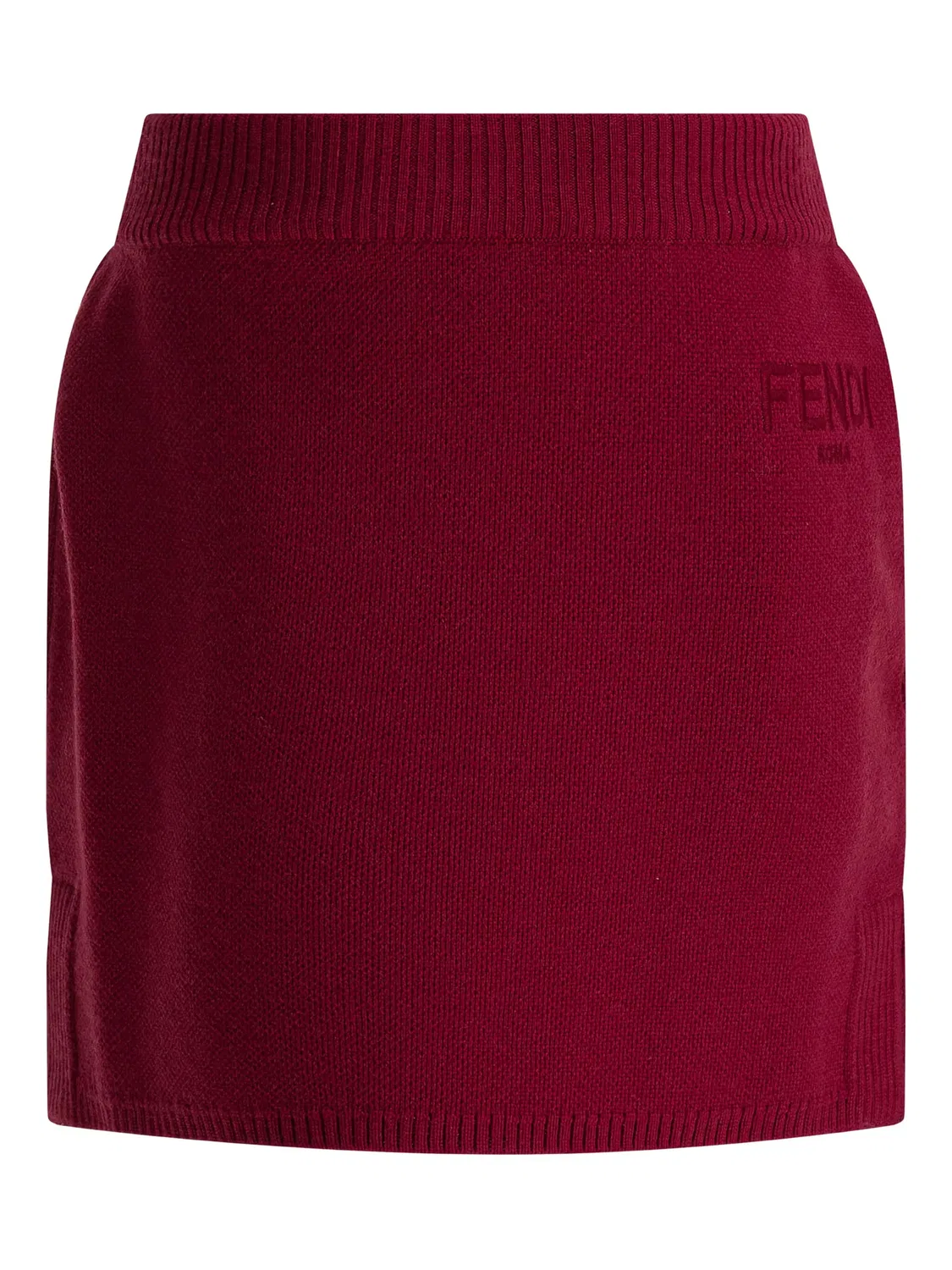 Юбка с полосатым поясом FENDI, красный
