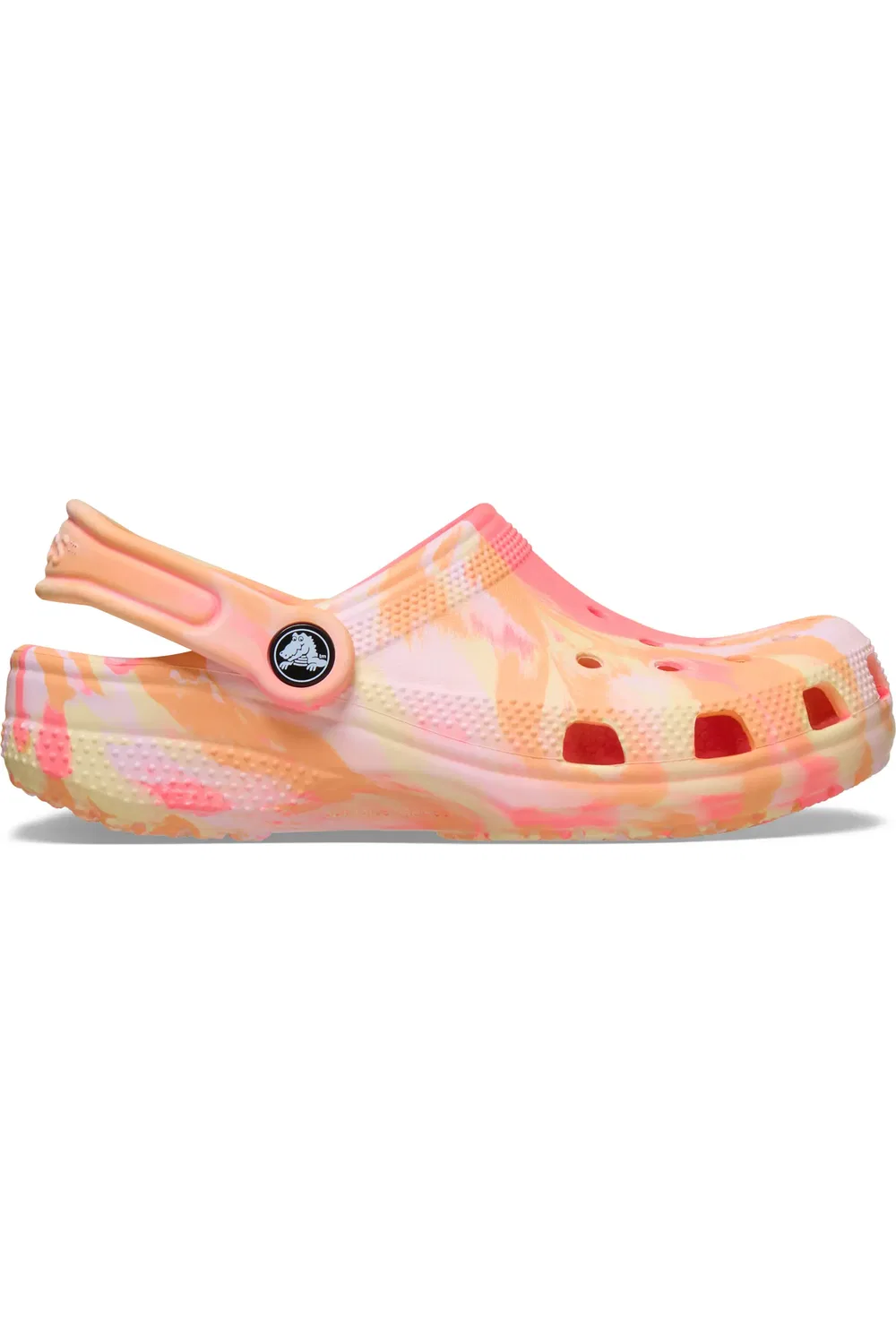 Клоги детские дышащие Marbled CROCS, Guava/Multi — фото 2
