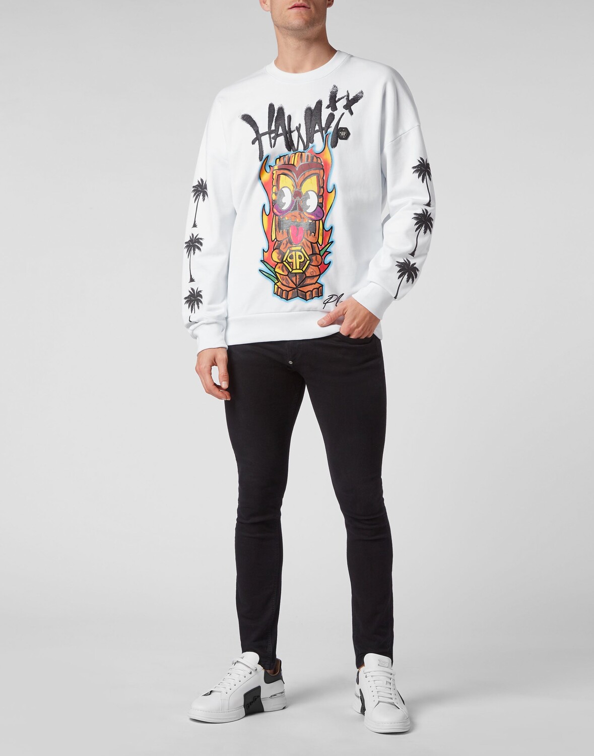 

Толстовка LS Гавайи Philipp Plein, белый