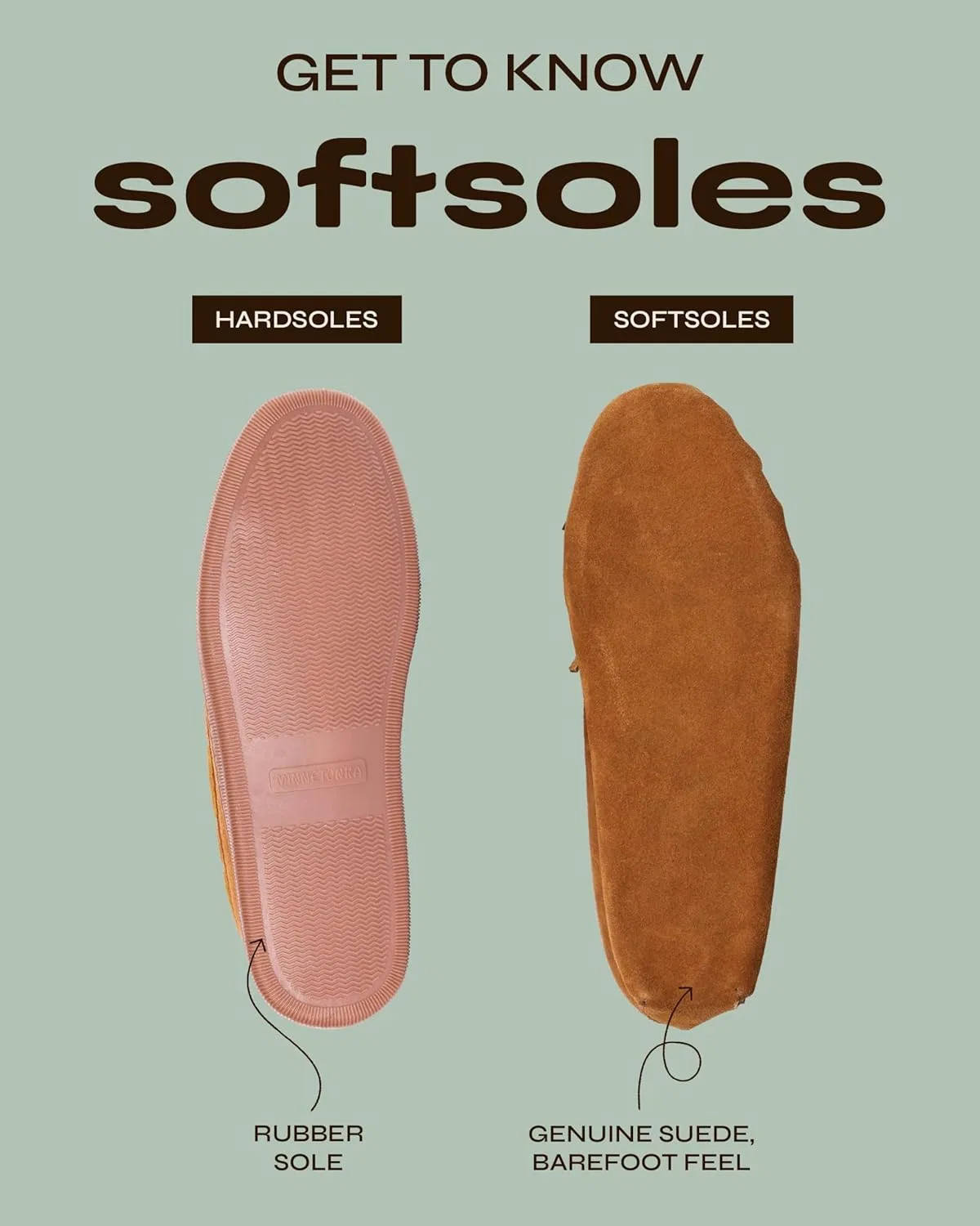 Мокасины мужские из натуральной кожи Minnetonka, коричневый — фото 3