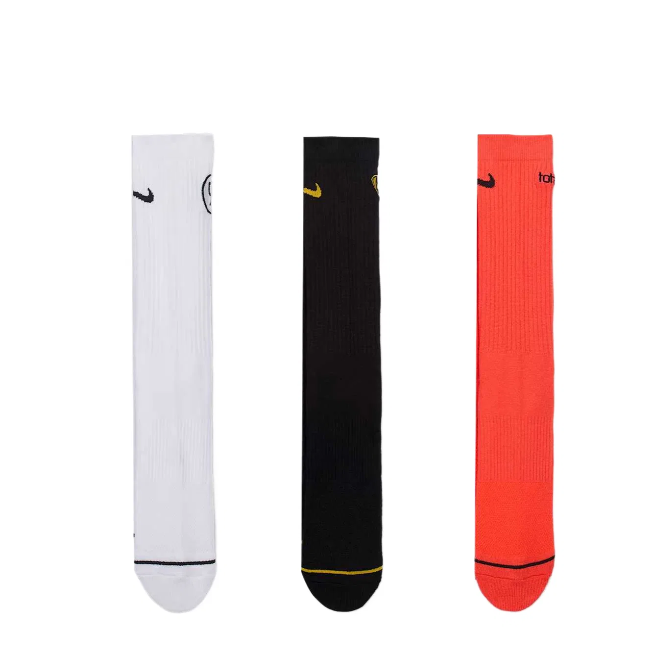 Детские носки с высоким берцем, 3 пары, Nike, White/Black/Red
