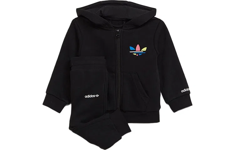 Детский спортивный комплект с капюшоном Adidas Originals, Black