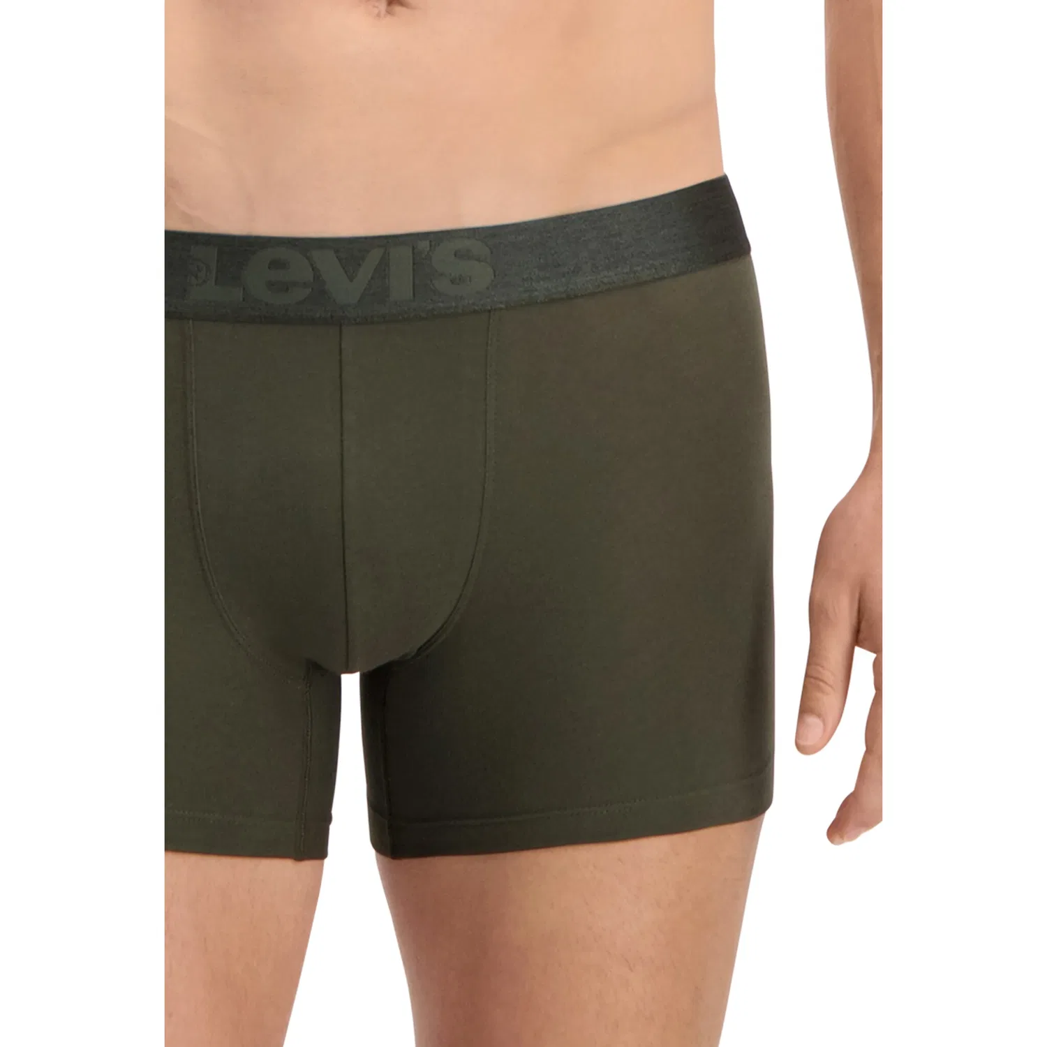Мужские боксеры с широким логобрендом Levi's, Khaki — фото 3