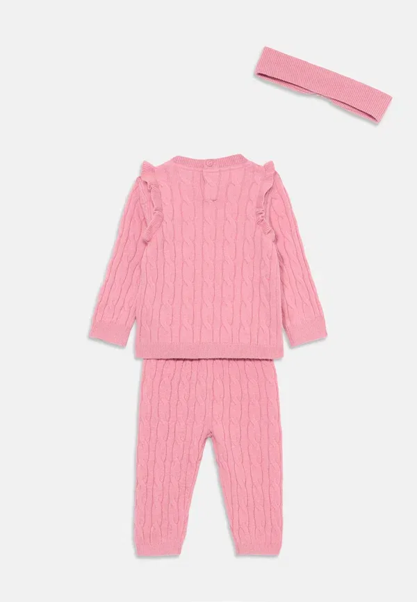 Комплект кабель вязаный с застежкой, Tommy Hilfiger, Mystic Pink, розовый — фото 2