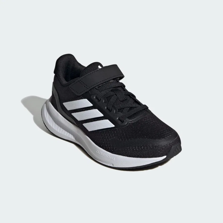 Детские спортивные кроссовки с липучкой Runfalcon 5 adidas, Черно-белый — фото 4