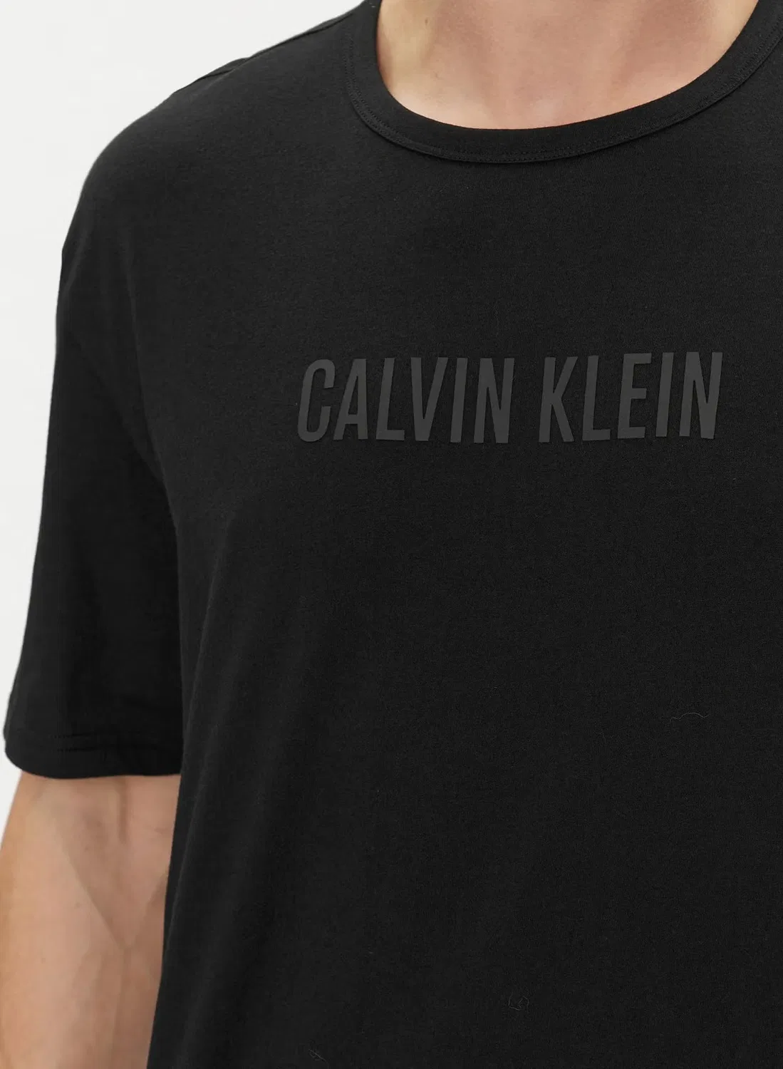 Calvin Klein Футболка с логотипом, черная — фото 3