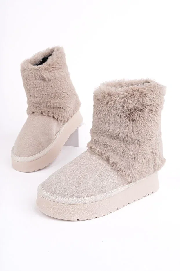 Детские ботинки для девочек на толстой подошве Muggo, Beige — фото 2