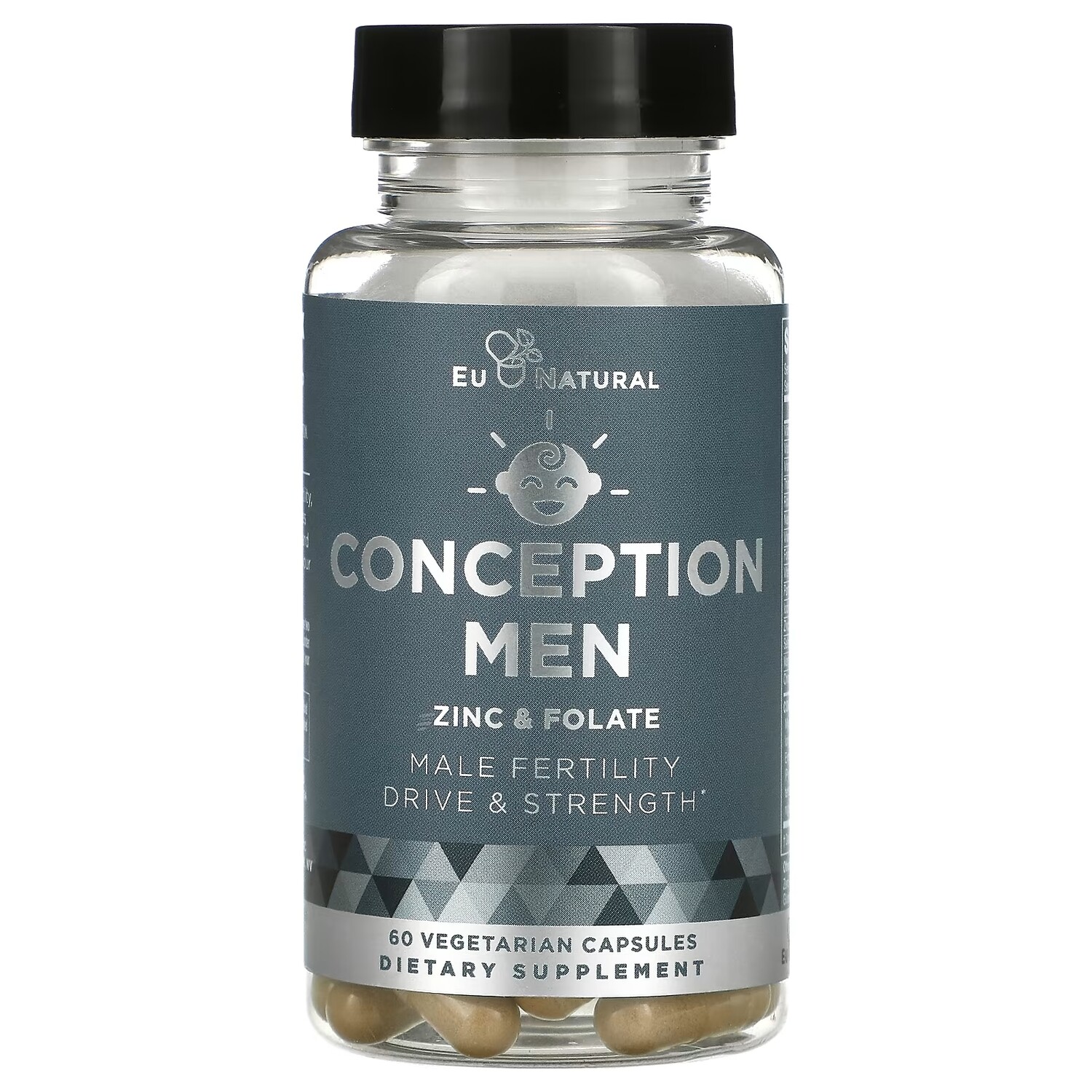 

Цинк и Фолат Eu Natural Conception Men, 60 вегетарианских капсул