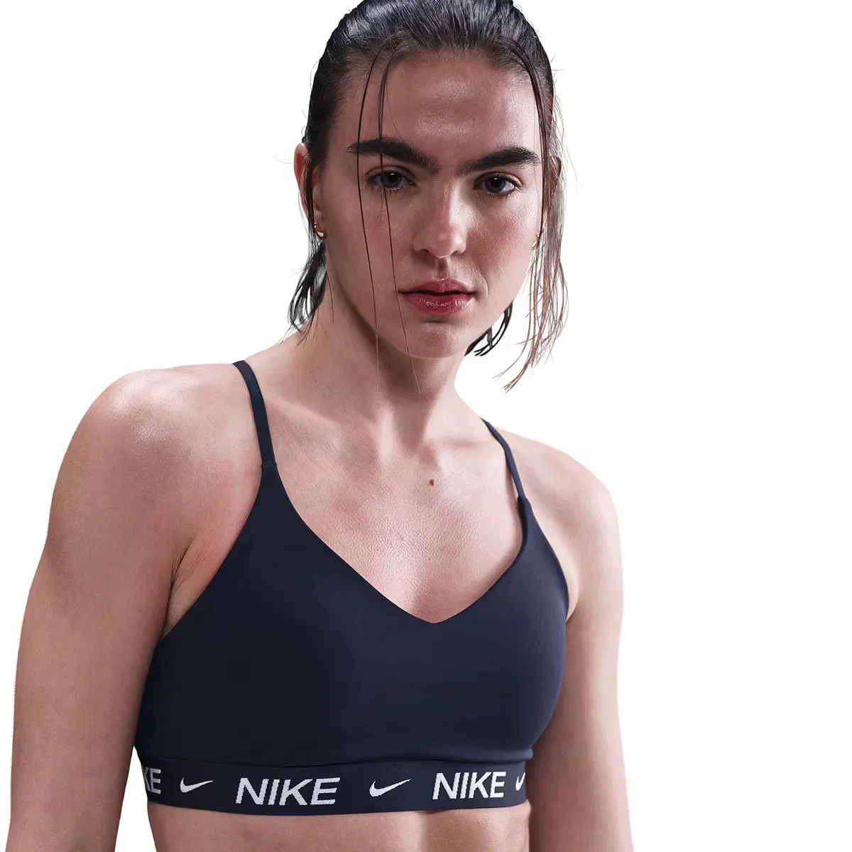 Женский спортивный бюстгальтер с низкой поддержкой Nike Indy Light Support Women's Padded Adjustable Sports Bra Nike, Azul — фото 3