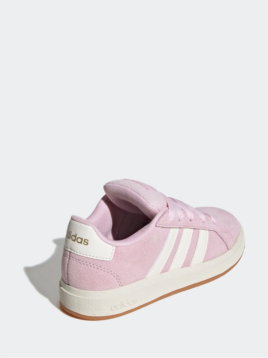 Кроссовки на шнуровке, замшевые adidas Grand Court 00s, розовый — фото 4