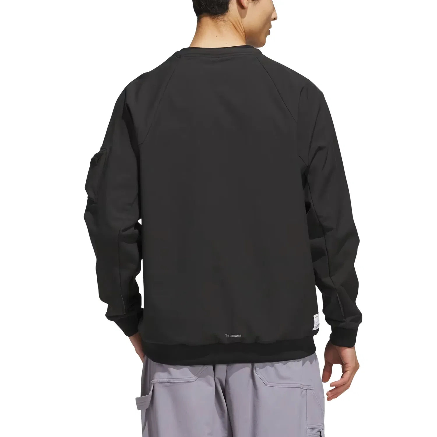 Мужская футболка Climawarm Brushed Sweatshirt Asia Sizing 'Black' adidas, черный — фото 3