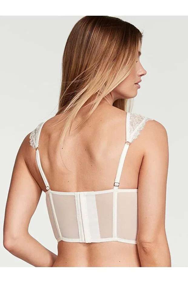 Женский корсет с цветочной вышивкой Victoria'S Secret, Coconut White — фото 2